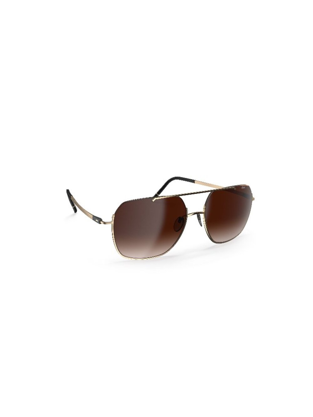 New Silhouette Unisex Sunglasses Gold Ingonish Rimless 8749 7530 57